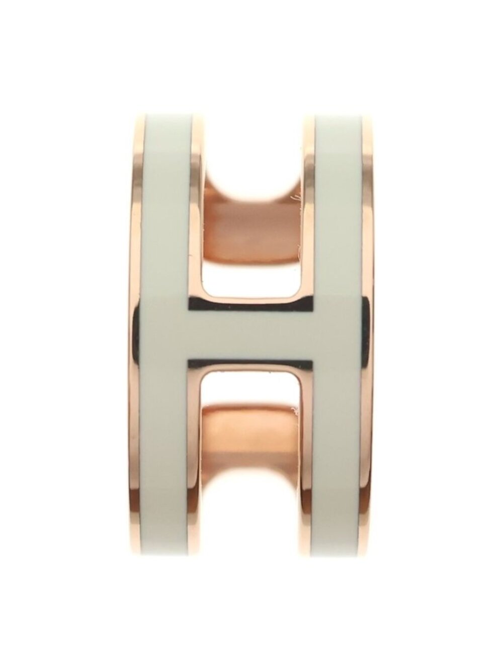 Hermes Pop H Motif Ear Cuff White Earrings